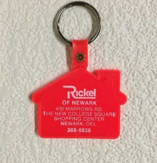 Vintage Keychain Rickel Of Newark Key Fob Ring Home Improvement Store Usa Made