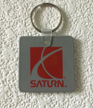Vintage Dealer Keychain Saturn Of Clarence Key Fob Ring Williamsville,  Ny.  Usa