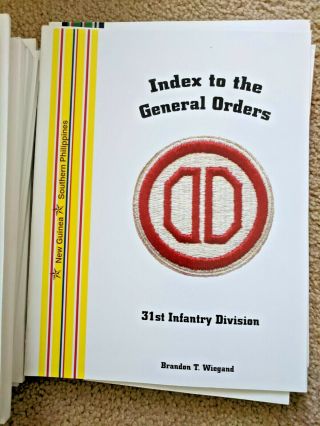 Index To The General Orders Of The 31st Infantry Division,  In World War Ii