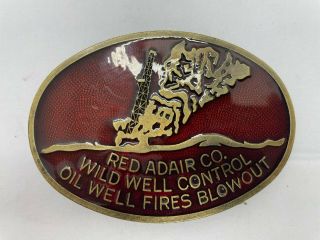 Vintage Red Adair Co.  Wild Well Control Belt Buckle