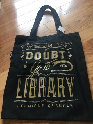 " When In Doubt Go To The Library " Hermione Harry Potter Tote Bag