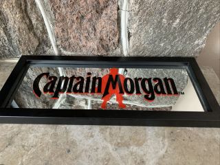 Captain Morgan Mirror Sign Man Cave 18 " X8 " X1 " In Great Shape