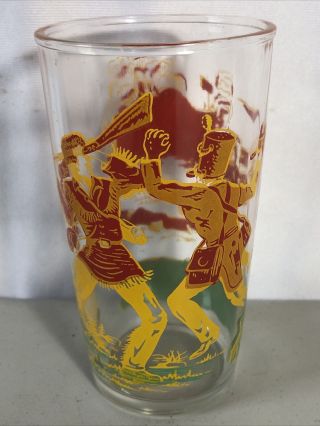 Vintage Davy Crockett Indian Fighter - Hero Of Alamo Glass Cup