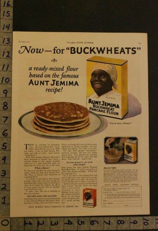 1923 Americana Pancake Flour Ethnic Cook Food Kitchen Green Vintage Ad Vu40