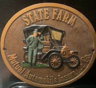 Vintage Plaque State Farm Mutual Automobile Insurance Co.  Anniversary 1922 - 1982th