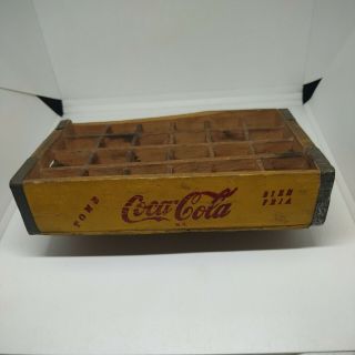Vtg Rare Mini Coca Cola Soda Bottles Crate Wood Made At Mexico