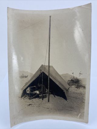 Ww2 Photo - U.  S Soldier Radio Communications,  Decoding Message From Tent