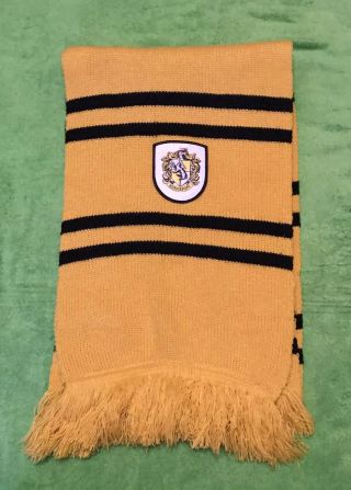 Harry Potter Hufflepuff Gold And Black Scarf