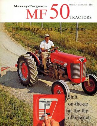 Massey Ferguson Vintage 50 Tractors Sales Brochure 272/1062 - 25 - 1 1962