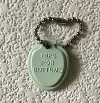 Vintage Keychain Olsonite Toilet Seat Key Fob Ring Tops For Bottoms Advertising