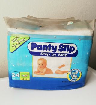 Vintage Panty Slip Step by Step baby Boy 24 mini plastic diapers 3 - 6kg / 7 - 13lbs 2