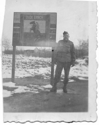 Photo Wwii Era Of Us Army Soldier At A Dude Ranch Ph117