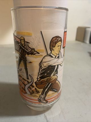 Star Wars Return Of The Jedi Burger King Coke Han Solo On The Barge Glass
