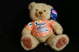 Pepsi 1960’s Commemorative Teddy Bear Plush Toy Doll Nwt
