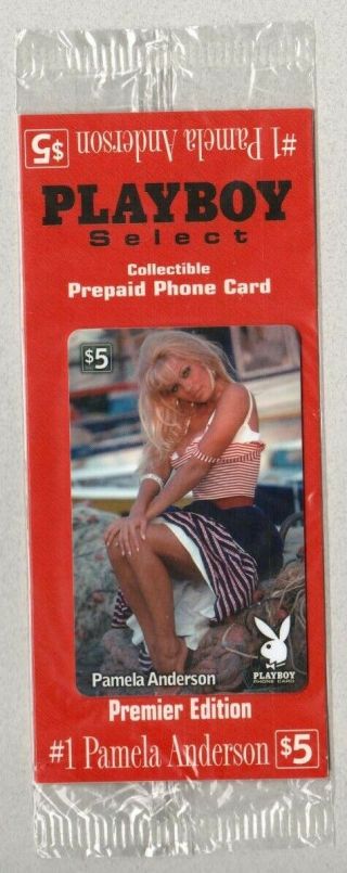 1998 - $5.  Playboy - Pamela Anderson Phone Card 1 Wrapper