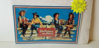 Vintage Style Dr.  Pepper Metal Sign 16.  25 " X 10 " Rare 4 Cowgirls