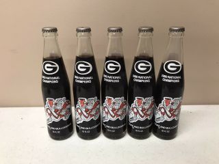 1980 UGA Georgia Bulldogs National Champions Coca Cola Soda Bottle Coke Vintage 2