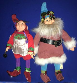 (2) Vintage Brinn Hidden Kingdom Doll By David Wenzel Pooter Snoot/father Holly