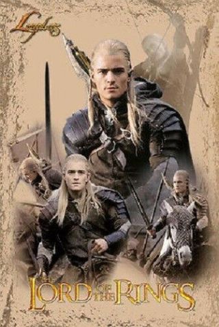 2003 Lord Of The Rings Return Of The King Legolas Collage Poster 22x34