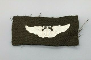 Ww2 Us Army Usaaf Technical Observer Cloth Wings Badge On Wool 924a