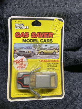 Vintage Yatming Gas Savers Volkswagen Vw Scirocco On Card 1:64 Hk Diecast