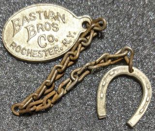 Vintage Bastian Bros Co Rochester,  Ny Advertisement Chain Manufacturer Souvenir