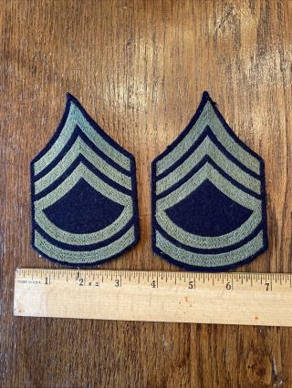 Wool Wwii Us Army Sergeant E - 7 Rank Patch