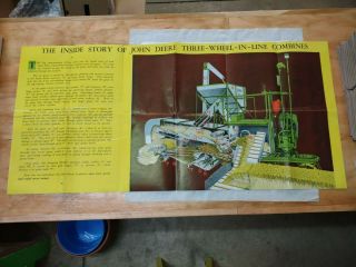 1936 John Deere Combine Fold Out Sales Brochure