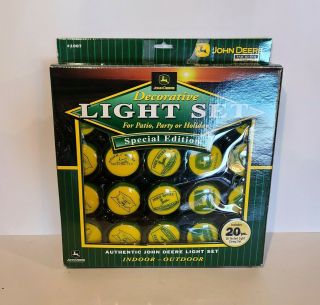 John Deere Decorative Light Set For Patio Party Or Holiday 20 Piece Ul.