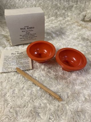 Vintage Adams Magic Trick Rice Bowls Complete I9