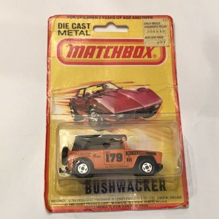 Matchbox Bushwacker Field Car Blister Pack Rare 1982