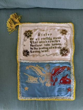 WWII US Army Pillow? Cover / Book / Bible Cover - To my Sister 2