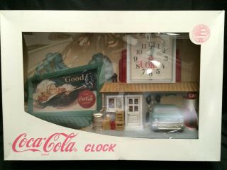 Vintage 1990 Coke Coca Cola Garage Service Gas Station Route 66 Wall Clock