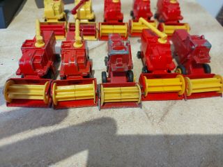 10x Lesney Matchbox Combine Harvester Die - Cast Model No65 No51 Red Yellow 3108