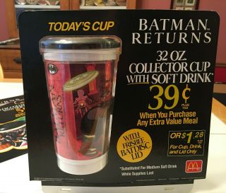 Wow 1992 Batman Returns,  Collector Cup Cash Register Point Of Purchase Display
