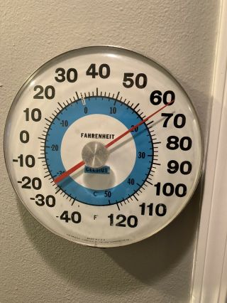 Vintage Jumbo Dial The Ohio Thermometer Co 12 " Wall Thermometer