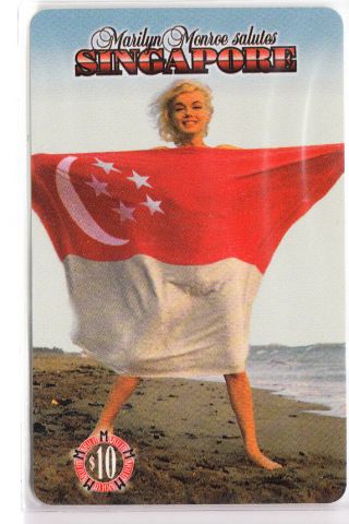 Sexy Charme Pin - Up Art Telecarte / Phonecard.  Singapour Marilyn Monroe Neuve