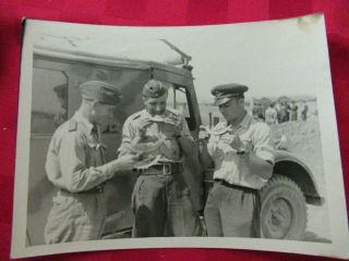 Wwii German Photo Combat Luft & Bulgarian Officer Watermelon
