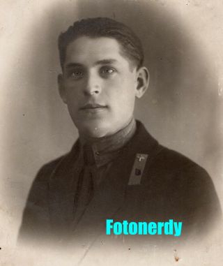 1930s Pre Wwii Russian Photo Young Soviet Ussr Air Force Lieutenant Grisha W1