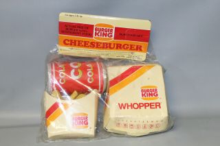 Vintage 1988 Burger King Cheeseburger Whopper Cola Fries Play Food Set