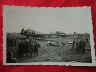 Wwii German Photo Combat Soldiers Ju52 Troops Pilots