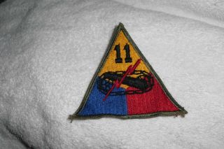 Wwii Ww2 Us Army 11th Armored Division Tank Triangle Unit Patch