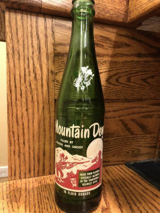 Vintage Hillbilly Mountain Dew Soda Pop Bottle Filled By Pauline And Smoot 10oz