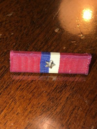 Philippine Liberation Medal Ribbon / Service Star & Mounting Bar