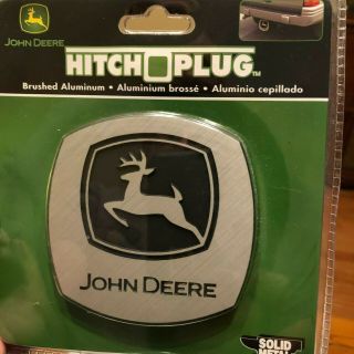 Rare John Deere Brushed Aluminum Hitch Plug Cover