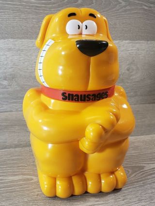 Talking Snausages Dog Treat Cookie Jar 1991 Quaker Oats
