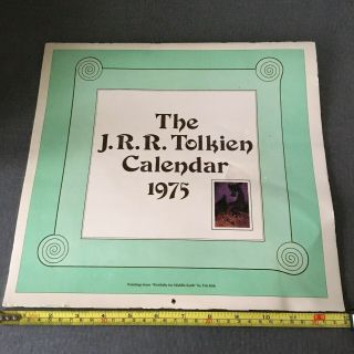 Vtg J.  R.  R.  Tolkien Calendar 1975 Tim Kirk Illustrations Lotr The Hobbit Bilbo