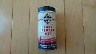 Vintage Skelly Tube Repair Kit Tin Can -
