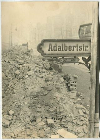 Wwii Xl Press Photo: Ruined Berlin Street View,  May 1945