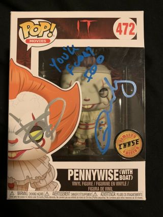 Bill Skarsgard & Andy Muschietti Signed Pennywise Chase Funko Pop